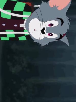 A post by @tomjerry_anime on TikTok caption: If Tom was in Demon slayer #demonslayer #tanjiro #nezuko #kimetsunoyaiba #muzan #zenitsu #anime #鬼滅の刃 #rengoku #fananimation #inosuke