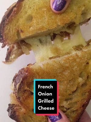 A post by @shopanycart on TikTok caption: Delicious French Onion Grilled Cheese. Click the link in bio to get recipe ingredients delivered in one click. #recipetok #recipes #cooking