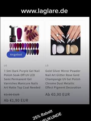 A post by @laglare.de on TikTok caption: www.laglare.de #nailart #Nail #shopping #shop #onlineshopping #rabattcode #cosmetik #cosmetik #mode #kleidung #frau #mann #kind #günstig #shoes