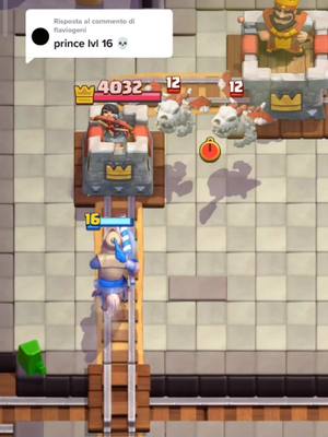 A post by @snaidols_ on TikTok caption: Rispondi a @flaviogeni prince level 16 💀 #clashroyale #clashfyp #fypシ