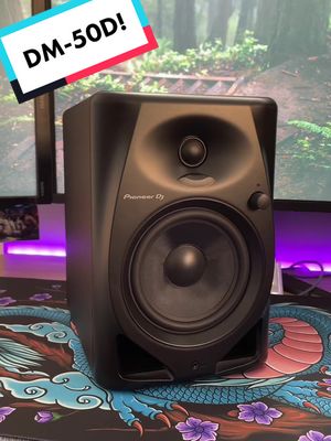 A post by @the_gaming_synths on TikTok caption: Reply to @aztecocelotl Thanks Pioneer DJ! These monitors are great! 🔥 #pioneer #pioneerdj #pioneerdm50d #gaming #audio #studiomonitors #review #audiophile #gamingtech #tech #bass