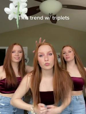 A post by @millikensmithtriplets on TikTok caption: CEOS of being late to a trend🤩 #triplets#fyp#viral