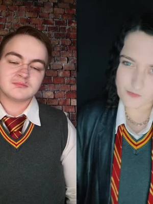 A post by @emrys.s on TikTok caption: #duet with @itssskjclarky #remuslupin #siriusblack #harrypotter #cosplay #marauders #maraudersera