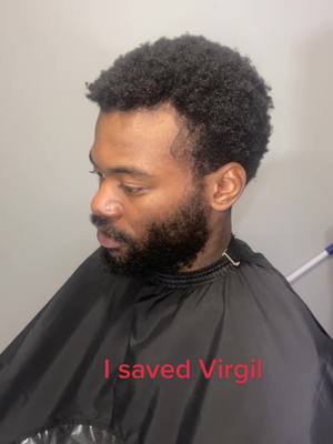 A post by @jermainemorris2 on TikTok caption: Virgil don’t look the same huh?💈❄️#barber #michigan