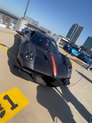 A post by @parkupfront on TikTok caption: Pagani Huayra 🥵 #parkupfront #pagani #huayra #exotic #carsoftiktok #dallastx