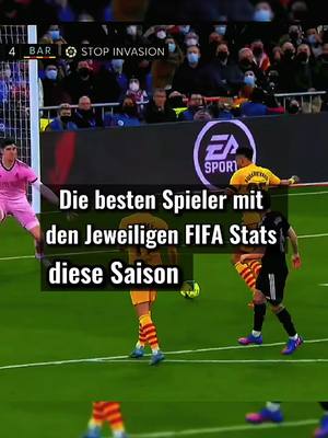 A post by @football_master.xxd on TikTok caption: Die besten Spieler mit den jeweiligen FIFA Stats diese Saison #fussball #Soccer #football #fußball #part2