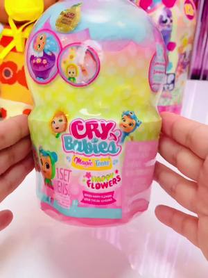 A post by @melodystreasurebox on TikTok caption: Cry Babies Magic Tears HAPPY FLOWERS 🌸 #fyp #gifted #crybabiesmagictears #crybabies #springvibes #toyunboxing #toyunboxingfyp #toyunboxingasmr #flowers #spring #flowerpot #sakura