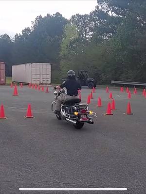 A post by @mothra_92 on TikTok caption: Motorcycle training! #harleydavidson #roadking #motorcycle