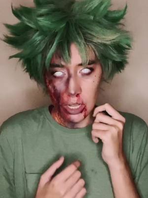 A post by @mseviloverlord on TikTok caption: I like working with the dichotomy of Friendly vs Vengeful Ghosts #dekucosplay #ghostdeku #SFX #sfxmakeup