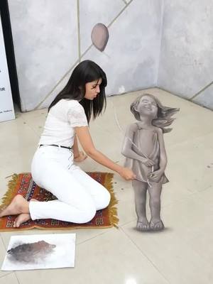 A post by @artistshikha on TikTok caption: DUBA_RAHE_X_3D_RANGOLI_🔥_#shorts #tiktokindia