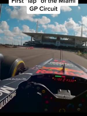 A post by @f1_clipsandmemes on TikTok caption: That red bull getting sliiiidey round those corners 😏 Track looks good for racing though, guess we’ll see. Let me know your opinions on the circuit #f1 #formula1 #motorpsort #miami #usa #new #track #exciting #redbull #checo #perez