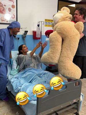 A post by @rjcan2 on TikTok caption: I brought a gift for somebody … #lol #lolz #lolsurprise #gift #bear #hospital