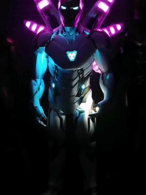 A post by @geeksgonnageek on TikTok caption: Incredible Iron Man cosplay by @Mike_DD3D 🔥👏 #ironman #cosplay #3dprinting #marvel