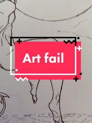 A post by @dragonsmakeart on TikTok caption: Don’t space while drawing, it saves an art piece 🤦🏼‍♀️ #wtf #anatomyfail #artfail #twoleftfeet