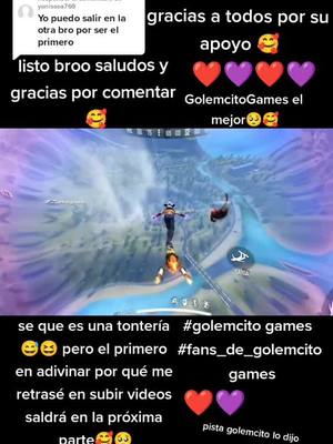 A post by @fans_de_golemcitogames on TikTok caption: Responder a @yonisosa769 gracias por comentar amigo saludos #golemcitogames❤️💜