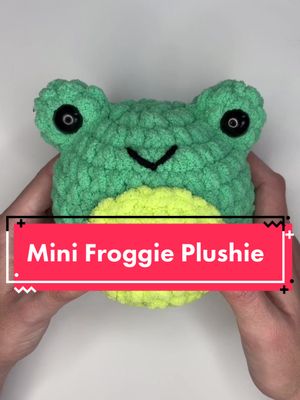 A post by @amis.by.amy on TikTok caption: Let’s make Hopscotch the mini frog!! This froggie and other items will be restocked in my shop on Monday, May 2nd at 8pm CST!! #froggie #frogtok  #plushies #stuffies #stuffedanimals