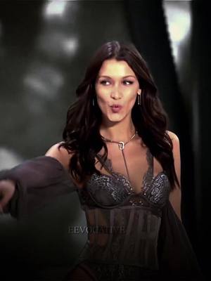 A post by @eevocative on TikTok caption: bella hadid. that’s it #bellahadid #victoriassecret #Runway #fashion