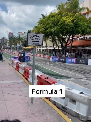 A post by @lbnyfun on TikTok caption: Formula 1 cars pregaming in Miami Beach before the races this morning! Pretty cool! #formula1 #formulaone #drifting #cars #miamibeach #miami