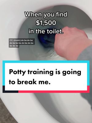 A post by @deaftimesthreeandme on TikTok caption: It happened. The worst place possible. #deaf #hardofhearing #hearingloss #asl #signlanguage #deafkidsrock #mom #sahm #hearingaids #deafculture #toilet #pottytraining #dad #kidsvsparents #toiletclean #plumber #audiologist