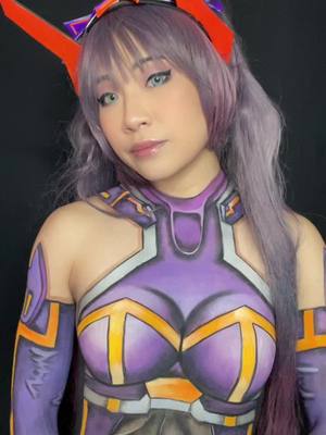 A post by @sleepylaura on TikTok caption: I:P Masquerena! Do you wanna duel? 👀 #10MillionAdoptions #FindYourEdge #yugioh #cosplay #bodypaint #fyp