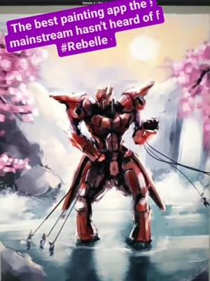 A post by @retro_manni on TikTok caption: My new favourite painting app. Rebelle. @escapemotions #digitalart #paintingart #digitalartistsoftiktok #scifiartwork #scifiartist