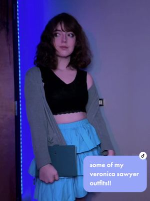 A post by @bunygrrrl on TikTok caption: showing off some of my veronica outfits !! the collection has grown since this tho… #heathers#outfit#heathers1989#veronicasawyer