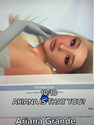 A post by @rating_sims4_celebs on TikTok caption: Reply to @camillassecret Rating Ariana Grande #thesims4 #ratingsims #sims4 #arianagrande