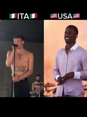 A post by @italiavsamerica on TikTok caption: Chi è il migliore? ITA o USA? Scrivetelo nei commenti!!! @BLANCO @GIVĒON #itavsusa #blanco #giveon #music #live #ita #usa #FYP