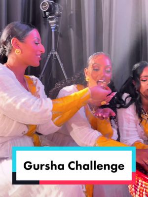 A post by @dopeethiopian on TikTok caption: Gursha Challenge with the bridal party 🥹🤍 ( 🎥 by @Getnet Teshome )