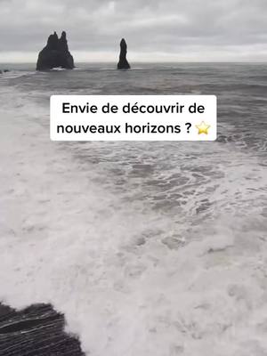 A post by @voyagemaintenant on TikTok caption: Entre geysers, glaciers et volcans : l’Islande, un paradis vert à la croisée des chemins ❄️🌋🛫 #island #vert #voyage #insolite #islande