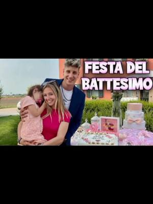 A post by @thebamfamilyofficial on TikTok caption: "LA FESTA DEL BATTESIMO DI AURORA  PT.2" nuovo video nel canale Youtube #fyp #viral #perte #foryou #thebamfamily @mike.battistin