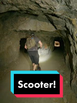 A post by @pacificroamer on TikTok caption: Scootering Thru Abandoned Mines on my @varlascooters!  #electricscooter #varlascooters #varlaeagleone #offroadscooter #explore #abandoned