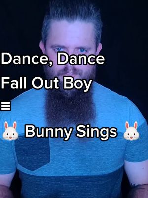 A post by @bearded_bunny on TikTok caption: #dancedance by #falloutboy #singing #sing #bunnysings  #cosplay #cosplayer #cosplayers #beanzarmy #BunnyBattalion #GreenArmyFamily  #darkntwistedmisfitfam #wildsyndicate  #🎃the_haunted🎃  #ghoulytribe #mysticrose🔮  #😈martis_🎭_luna✔️✔️😈  #cha0tic_st0rm #teamblacksheepfam #VixensVillains ≡  #beardedbunny #beardedviking  #vikingtok #beardedskull #meltingskull #skulltok #veteran