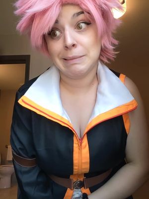 A post by @daisuki_senpai on TikTok caption: Come say hello at #momocon2022 #natsudragneel #Fairytail #dragonslayer