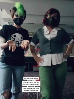 A post by @kayotic_queen on TikTok caption: Just give us the millions dollar Chris!! | #totaldramaisland #totaldramaislandcosplay #tdi #tdicosplay #courtneycosplay #duncancosplay #duncney