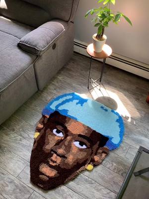 A post by @ad.roman on TikTok caption: “Call Me If You Get Lost” Rug AVAILABLE NOW on my site! Link in bio 💫🌸.       #rug #rugtufting #callmeifyougetlost #tylerthecreator #golfwang #streetwear #StreetFashion #custommade #fyp #explore #foryou #foryourpage