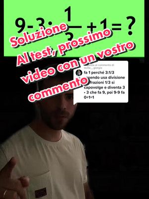 A post by @pasquale.manganiello on TikTok caption: Rispondi a @lavita__giorgio  #greenscreen risultato del test, altro video con un vostro commento 💪🏻 #indovinello #test #soluzione #testmatematica #tiktok #tiktokita