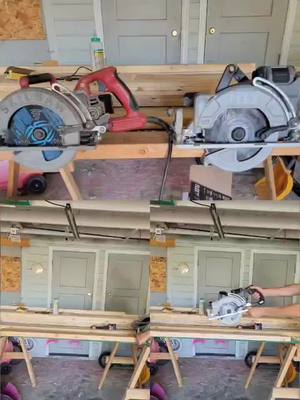 A post by @vickeryframer on TikTok caption: Corded Vs Cordless! Which brand of saw do you guys prefer?#righttoolforthejob #MINDORDERING #flexpowertools #skilsaw #framing