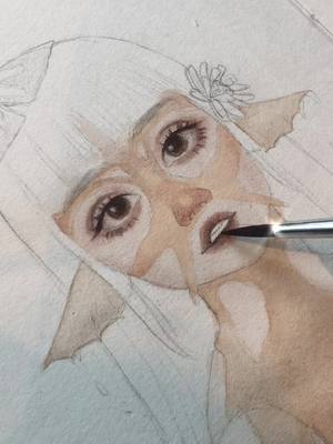 A post by @tuesdaiii on TikTok caption: progress vid of a dtiys i’m working on ! #painting #foryoupage #fyp #watercolor #dtiys #art