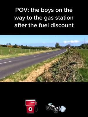 A post by @ready2enduro on TikTok caption: The last one pays the bill 💸 #viral #motomemes #isleofman #fy #fyp #supersportbikes #fuel #discount #speed #gasstation #germany