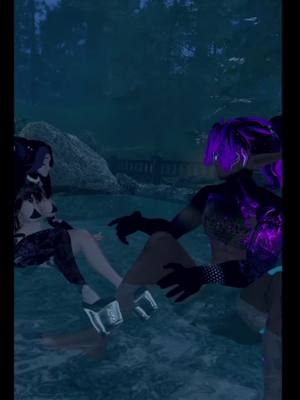 A post by @pizzza_mizzza on TikTok caption: I'm wearing swim trunks I swear! @psycho_bunny_baby  #fakebody⚠️ #vrchatmemes #MakeASplash #oculousquest2 #vrchatcommunity #vrchatfullbody #vrchatfullbody #couples #vrchat #foryoupage