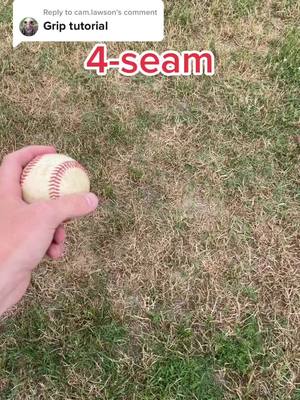 A post by @baseballbots.3 on TikTok caption: Reply to @cam.lawson here is your grip tutorial #baseball #baseballboys #fyp #bullpen #pitching #lefty #griptutorial #knuckleball #slider #curveball