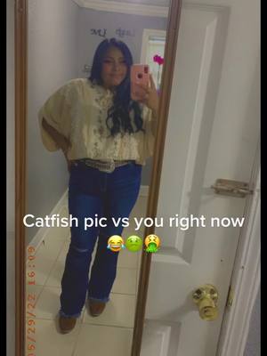 A post by @ruthanncisneros on TikTok caption: #catfishing #catfishchallenge #pyfツ #fypシ #fypシ゚viral #ItsGreatOutdoors￼ #parati #fea #paratipage #lol #uglyface #ugly