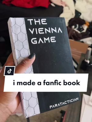 A post by @kidcorvidae on TikTok caption: lmk if yall want videos on how to turn fanfictions into books #bookbinding #fanfiction