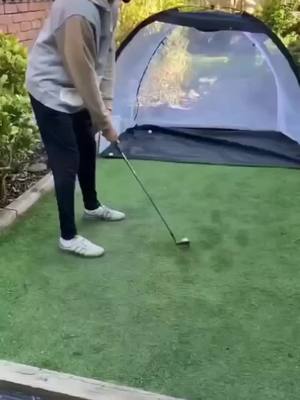 A post by @golferkingdom on TikTok caption: That laugh though 😂 Via: Unknown, Please DM me! #golf #golftok #fyp