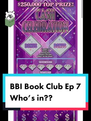 A post by @tx_booger_scratchers on TikTok caption: BBI Book Club is back!  Episode 7 will be Čash Celebration!  Who’s in? 50 a spot, 26 guarantee, 50 cards! #scratchoffticket #scratchoffs #fyp #fypシ #bookclub #texaslottery #BBIBookClub