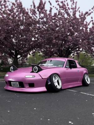 A post by @knoxwz on TikTok caption: Allergies 🌸 #fyp #fy #fypシ #trending #jdm #slammed #slam #low #lowered #camber #cambered #static #static_club #nyc #brooklyn #miata #mx5 #eunos #mazda