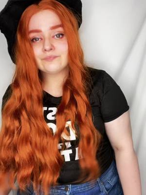 A post by @aphmaucosplay on TikTok caption: 🧡🖤I love you like a love song baby🖤🧡 #BevSLucinda#BevsSMyStreet#BevSCosplay#MyStreetCosplay#LucindaCosplay