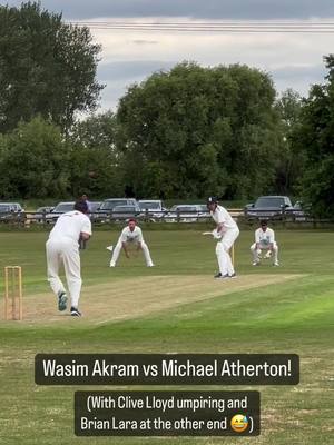 A post by @espncricinfo on TikTok caption: Wasim Akram's still nailing the yorker 🔥 (courtesy @cricketdistrict) #cricket #cricketlover