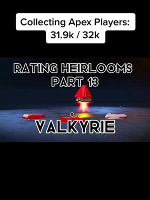 A post by @apex_legendary_clips on TikTok caption: New heirloom means new content 😂 #apex #apexlegends #heirloom #new #valkyrie #spear #content #gaming #rating #players #fyp #foryou #fy